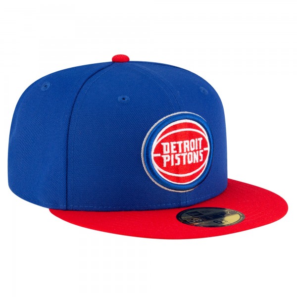 Бейсболка Detroit Pistons New Era Blue Two-Tone 59FIFTY