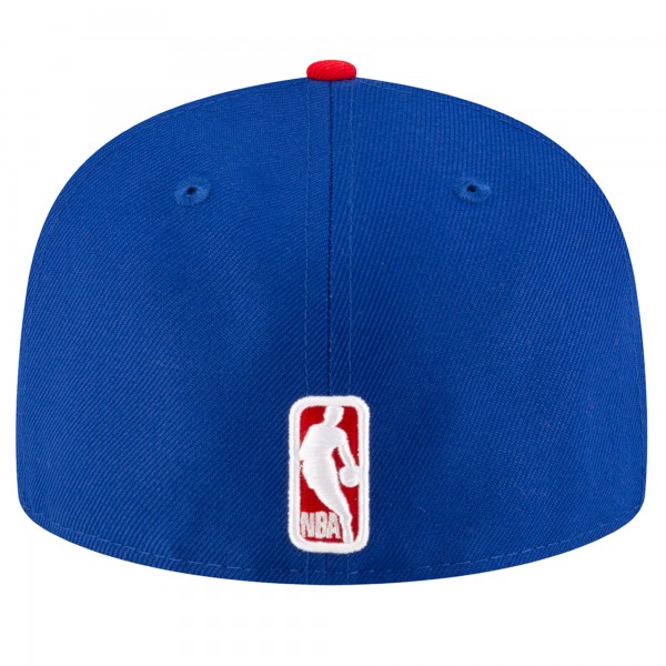 Бейсболка Detroit Pistons New Era Blue Two-Tone 59FIFTY