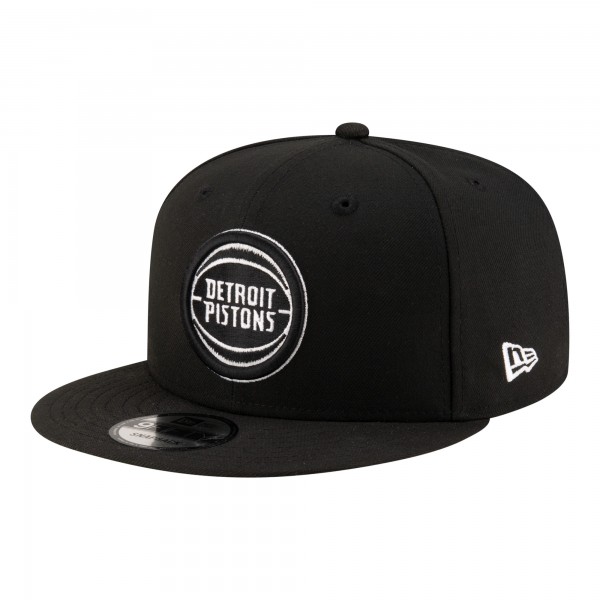 Бейсболка Detroit Pistons New Era Black/White Team 9FIFTY Snapback