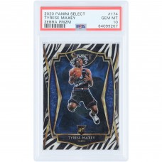 Tyrese Maxey Philadelphia 76ers 2020-21 Panini Select Zebra Prizm Case Hit #174 PSA Authenticated 10 Rookie Card