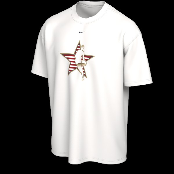 Nike White 2026 NBA All-Star Game Stripe USA T-Shirt