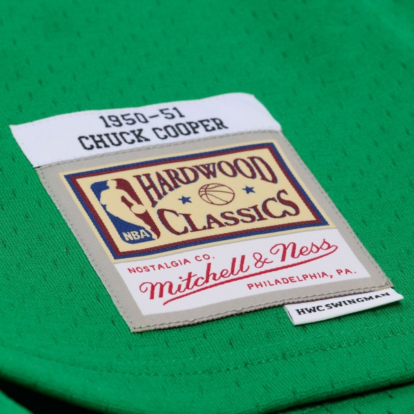 Джерси Boston Celtics Chuck Cooper Mitchell & Ness Kelly Green 1950-51 Pioneers Swingman
