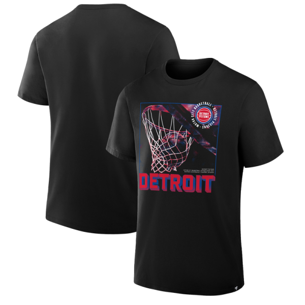 Detroit Pistons Black Chrome Legacy T-Shirt