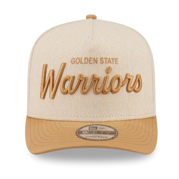Бейсболка Golden State Warriors New Era Cream Herringbone 9FIFTY A-Frame