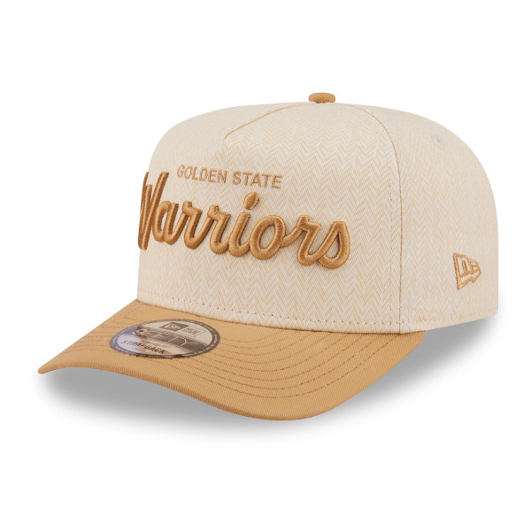 Бейсболка Golden State Warriors New Era Cream Herringbone 9FIFTY A-Frame