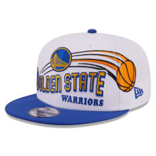 Бейсболка Golden State Warriors New Era White/Royal Retro Swoop 9FIFTY