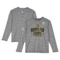 Atlanta Hawks Fanatics Authentic Team-Issued Gray Hoops For Troops Long Sleeve T-Shirt from the 2025-26 NBA Season