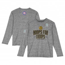 Atlanta Hawks Fanatics Authentic Team-Issued Gray Hoops For Troops Long Sleeve T-Shirt from the 2025-26 NBA Season