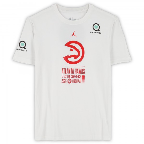Atlanta Hawks Fanatics Authentic Team-Issued White Jordan Brand NBA Cup T-Shirt from the 2025-26 NBA Season