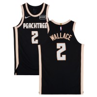 Keaton Wallace Atlanta Hawks Fanatics Authentic Game-Used #2 Black Nike City Edition Jersey vs. Los Angeles Clippers on December 3, 2025 - Size 48+4