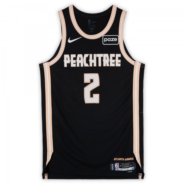 Keaton Wallace Atlanta Hawks Fanatics Authentic Game-Used #2 Black Nike City Edition Jersey vs. Los Angeles Clippers on December 3, 2025 - Size 48+4