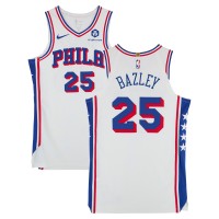 Darius Bazley Philadelphia 76ers Fanatics Authentic Player-Issued #25 White Nike Jersey from the 2023-24 NBA Season - Size 48+4