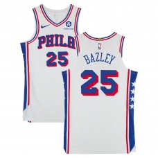Darius Bazley Philadelphia 76ers Fanatics Authentic Player-Issued #25 White Nike Jersey from the 2023-24 NBA Season - Size 48+4