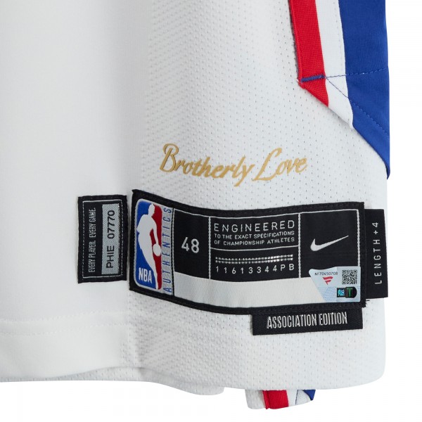 Darius Bazley Philadelphia 76ers Fanatics Authentic Player-Issued #25 White Nike Jersey from the 2023-24 NBA Season - Size 48+4