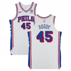 David Roddy Philadelphia 76ers Fanatics Authentic Player-Issued #45 White Nike Jersey from the 2024-25 NBA Season - Size 50+4