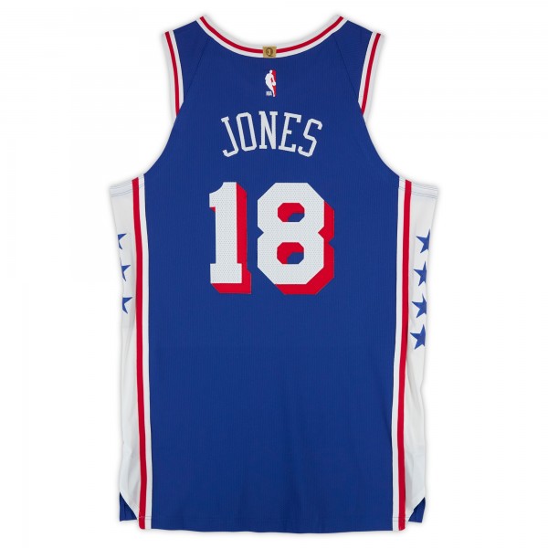 David Jones Philadelphia 76ers Fanatics Authentic Player-Issued #18 Royal Nike Jersey from the 2024-25 NBA Season - Size 48+4