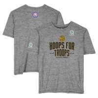 Atlanta Hawks Fanatics Authentic Team-Issued Gray Hoops For Troops T-Shirt from the 2025-26 NBA Season - Size 2XL
