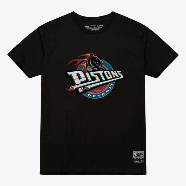 Unisex Detroit Pistons Mitchell & Ness Black Hardwood Classics Arch T-Shirt