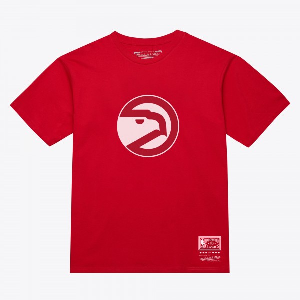 Unisex Atlanta Hawks Mitchell & Ness Red Hardwood Classics Arch T-Shirt