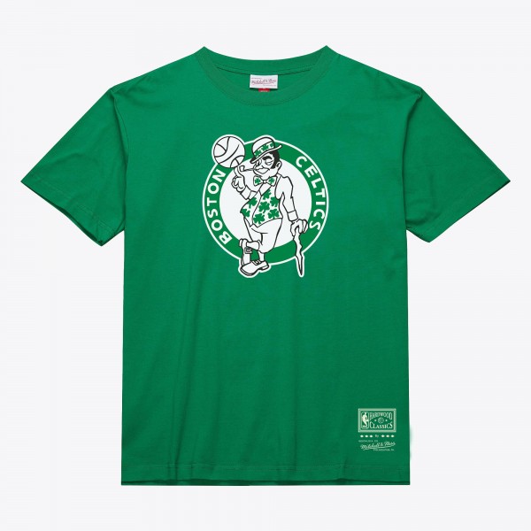Unisex Boston Celtics Mitchell & Ness Kelly Green Hardwood Classics Arch T-Shirt