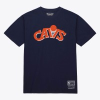 Unisex Cleveland Cavaliers Mitchell & Ness Navy Hardwood Classics Arch T-Shirt