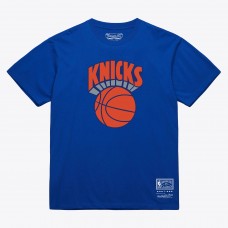 Unisex New York Knicks Mitchell & Ness Royal Hardwood Classics Arch T-Shirt