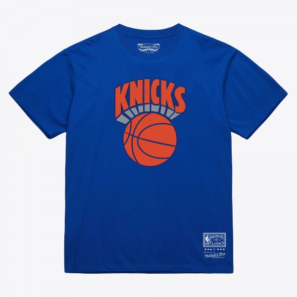 Unisex New York Knicks Mitchell & Ness Royal Hardwood Classics Arch T-Shirt