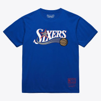 Футболка Unisex Philadelphia 76ers Mitchell & Ness Royal Hardwood Classics Arch