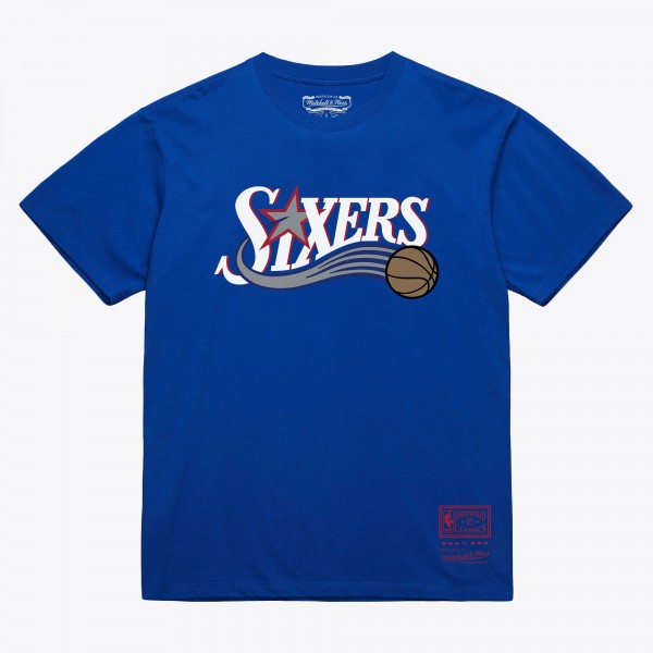 Unisex Philadelphia 76ers Mitchell & Ness Royal Hardwood Classics Arch T-Shirt