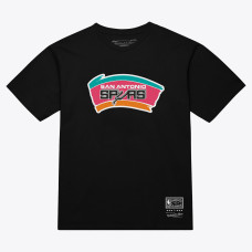 Футболка Unisex San Antonio Spurs Mitchell & Ness Black Hardwood Classics Arch
