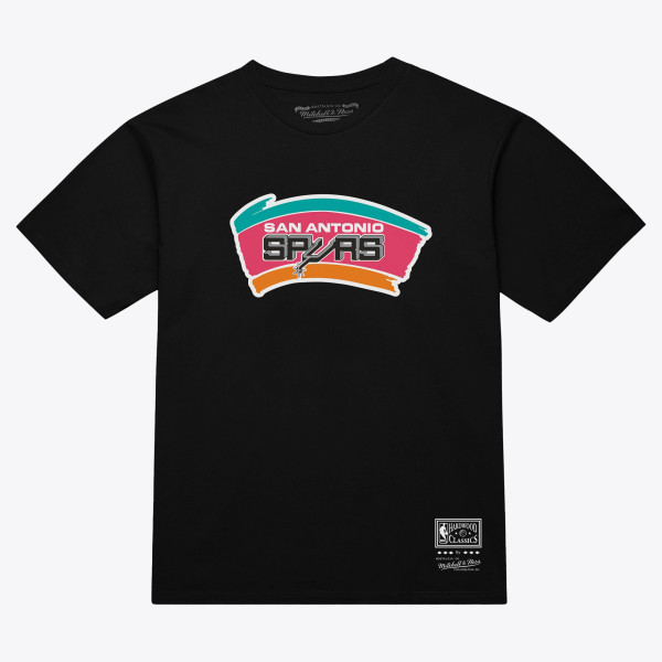 Футболка Unisex San Antonio Spurs Mitchell & Ness Black Hardwood Classics Arch