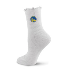 Женская Golden State Warriors PRO Compression White Logo Lettuce Hem Quarter Socks