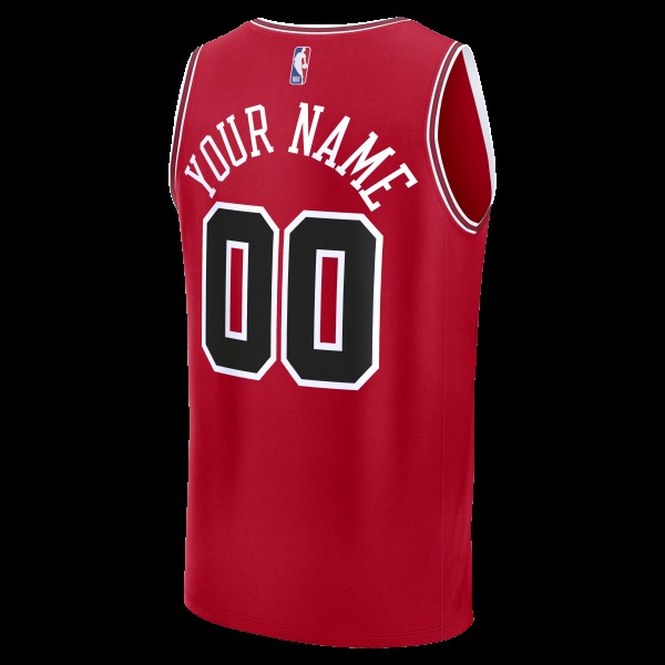 Chicago Bulls Fanatics Red Fastbreak Custom Jersey - Icon Edition
