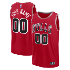 Подростковая Chicago Bulls Fanatics Red Fastbreak Custom Jersey - Icon Edition