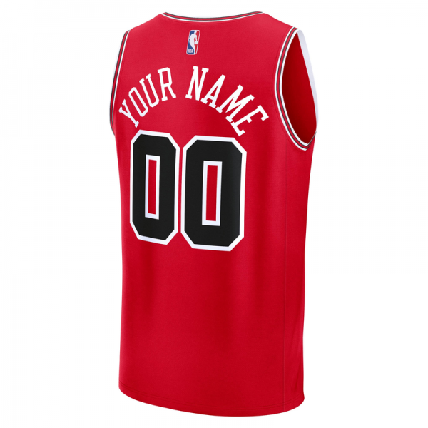 Подростковая Chicago Bulls Fanatics Red Fastbreak Custom Jersey - Icon Edition