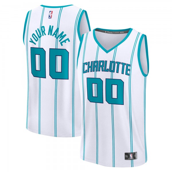 Charlotte Hornets Fanatics White Fastbreak Custom Jersey - Association Edition