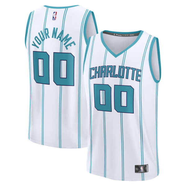 Подростковая Charlotte Hornets Fanatics White Fastbreak Custom Jersey - Association Edition