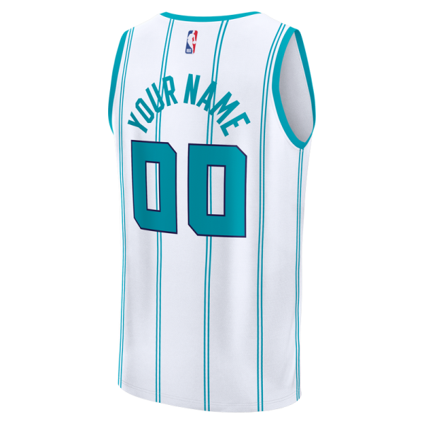 Подростковая Charlotte Hornets Fanatics White Fastbreak Custom Jersey - Association Edition