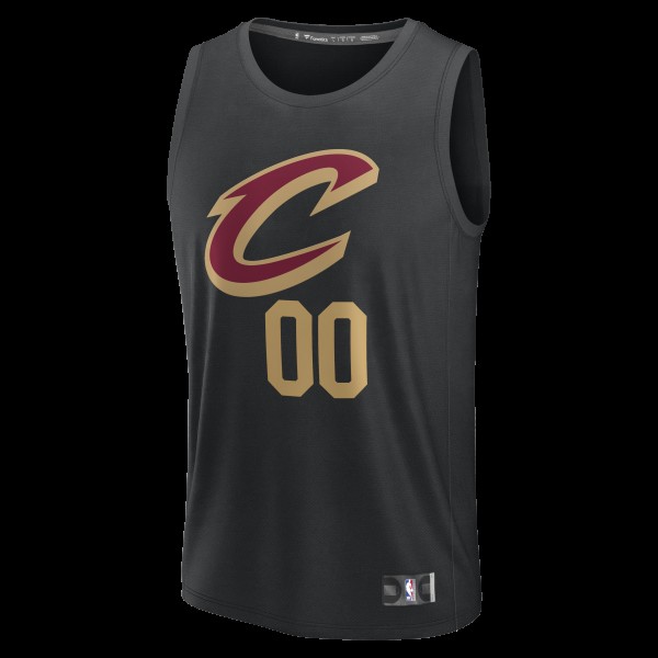 Cleveland Cavaliers Fanatics Black Fastbreak Custom Jersey - Statement Edition