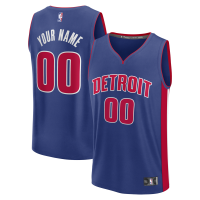 Подростковая Detroit Pistons Fanatics Blue Fastbreak Custom Jersey - Icon Edition