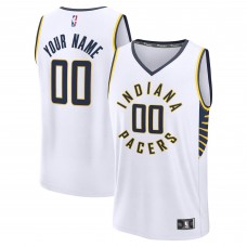 Indiana Pacers Fanatics White Fastbreak Custom Jersey - Association Edition