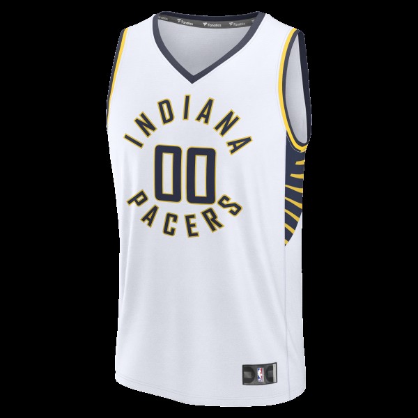 Indiana Pacers Fanatics White Fastbreak Custom Jersey - Association Edition