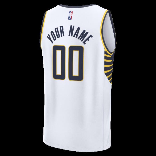 Indiana Pacers Fanatics White Fastbreak Custom Jersey - Association Edition