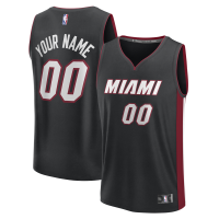 Miami Heat Fanatics Black Fastbreak Custom Jersey - Icon Edition