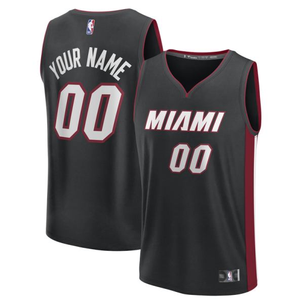 Miami Heat Fanatics Black Fastbreak Custom Jersey - Icon Edition