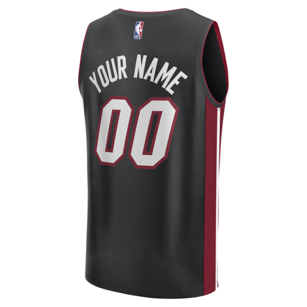 Miami Heat Fanatics Black Fastbreak Custom Jersey - Icon Edition