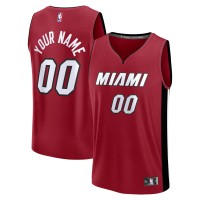 Miami Heat Fanatics Red Fastbreak Custom Jersey - Statement Edition