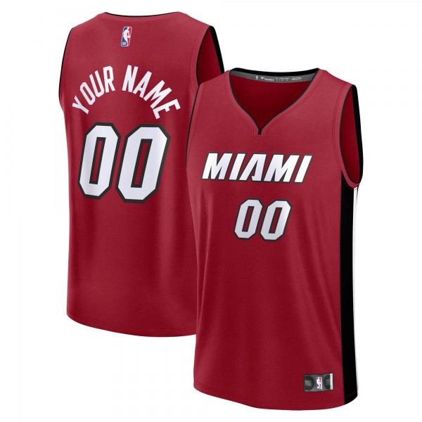 Miami Heat Fanatics Red Fastbreak Custom Jersey - Statement Edition