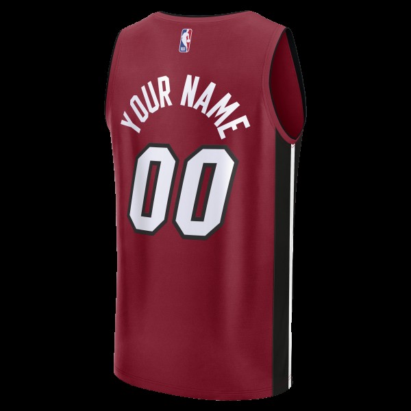 Miami Heat Fanatics Red Fastbreak Custom Jersey - Statement Edition