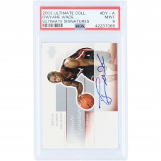 Dwyane Wade Miami Heat Autographed 2003-04 Upper Deck Ultimate Collection Ultimate Signatures #DY-A PSA Authenticated 9 Rookie Card